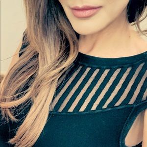 Black knit A-line  French Connection dress